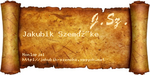 Jakubik Szemőke névjegykártya